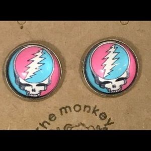 Grateful Dead Steal Your Face Stud Earrings